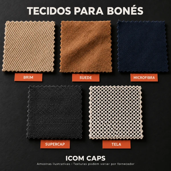 Amostras de brim, suede, microfibra, Supercap e tela